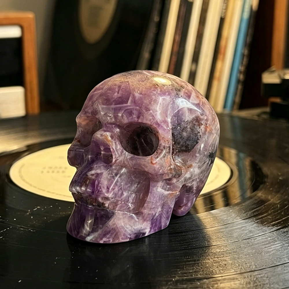 3 Inch Dream Amethyst Crystal Skull – Healing Stone — view 1