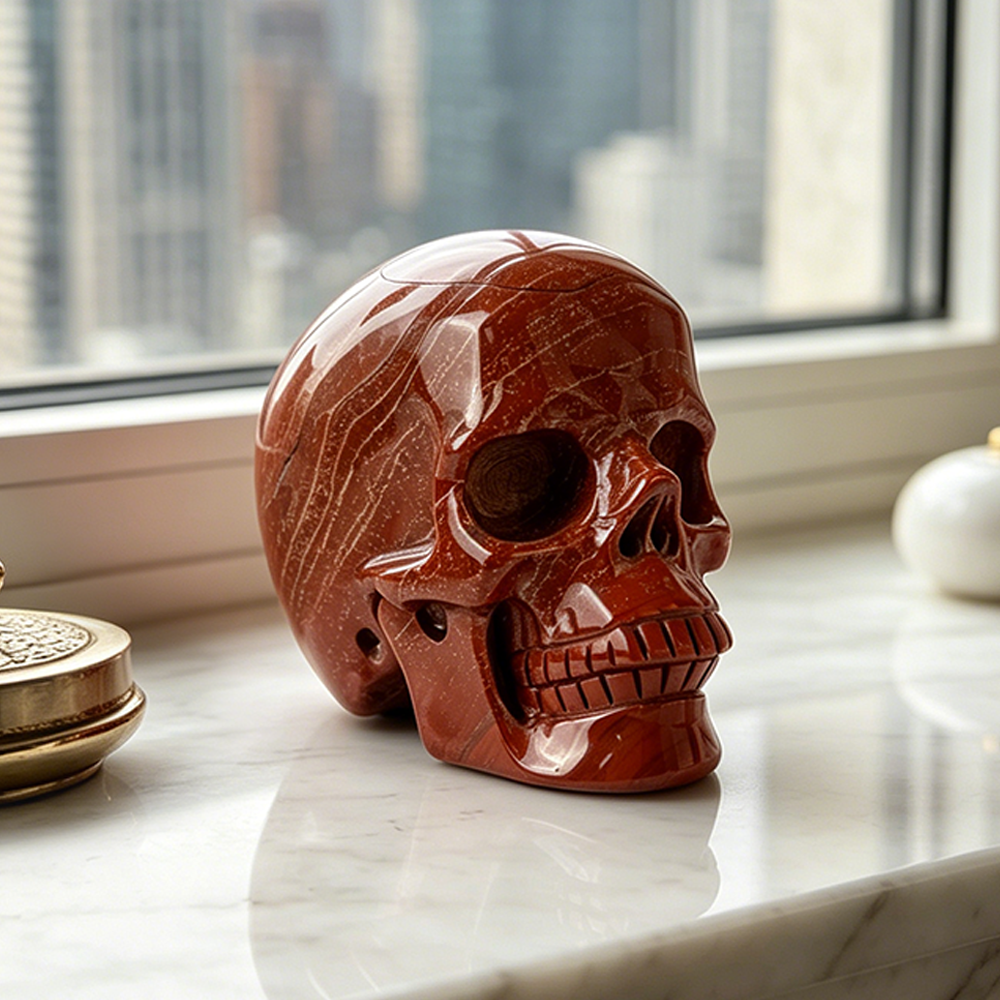 3 Inch Red Jasper Crystal Skull — view 1
