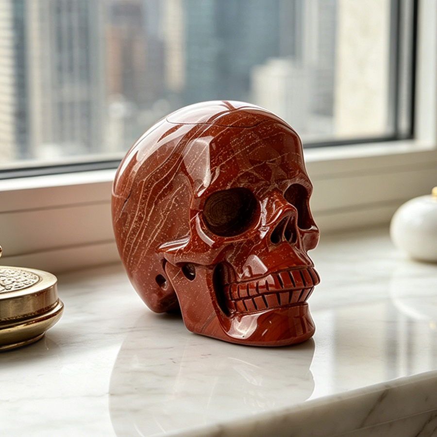 3 Inch Red Jasper Crystal Skull — view 1