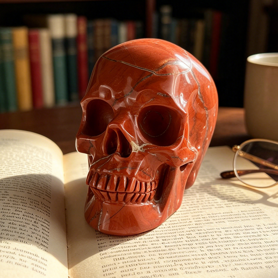 4.5 Inch Red Jasper Crystal Skull — view 1