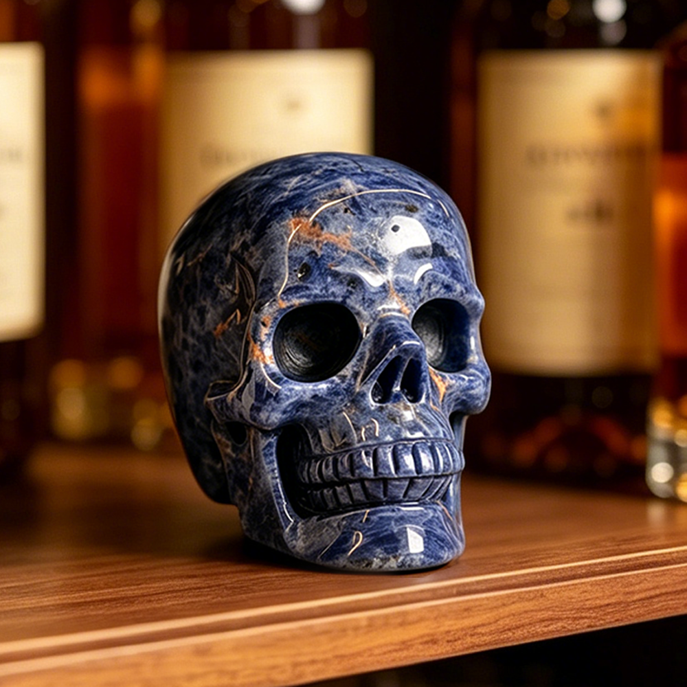 3 Inch Blue Lace Agate Crystal Skull – Gemstone — view 1