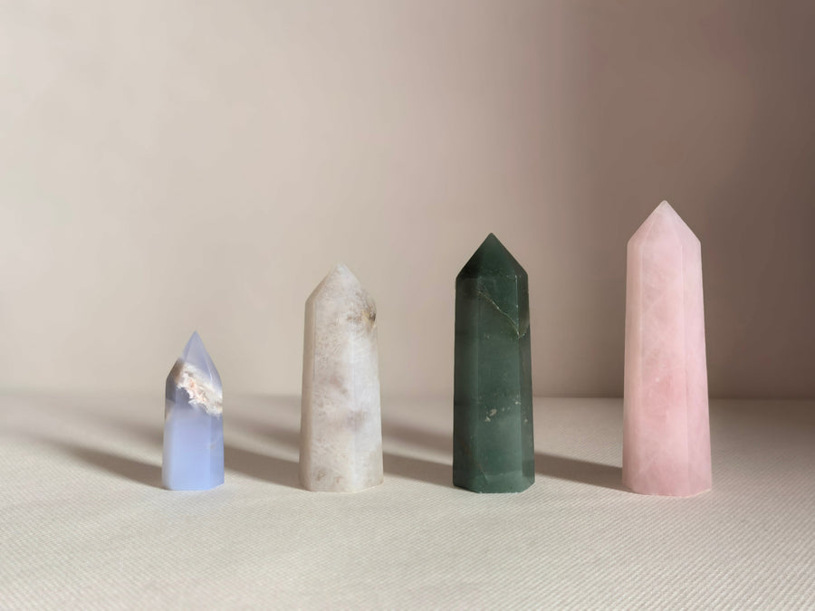 Crystal Obelisk Pointed Tower – Natural Energy Stone — view 1