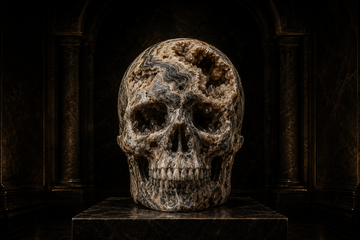Natural variation in a LITHMORA stone sculpture