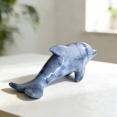 Blue Aventurine Dolphin Carving – Sculpture — view 5