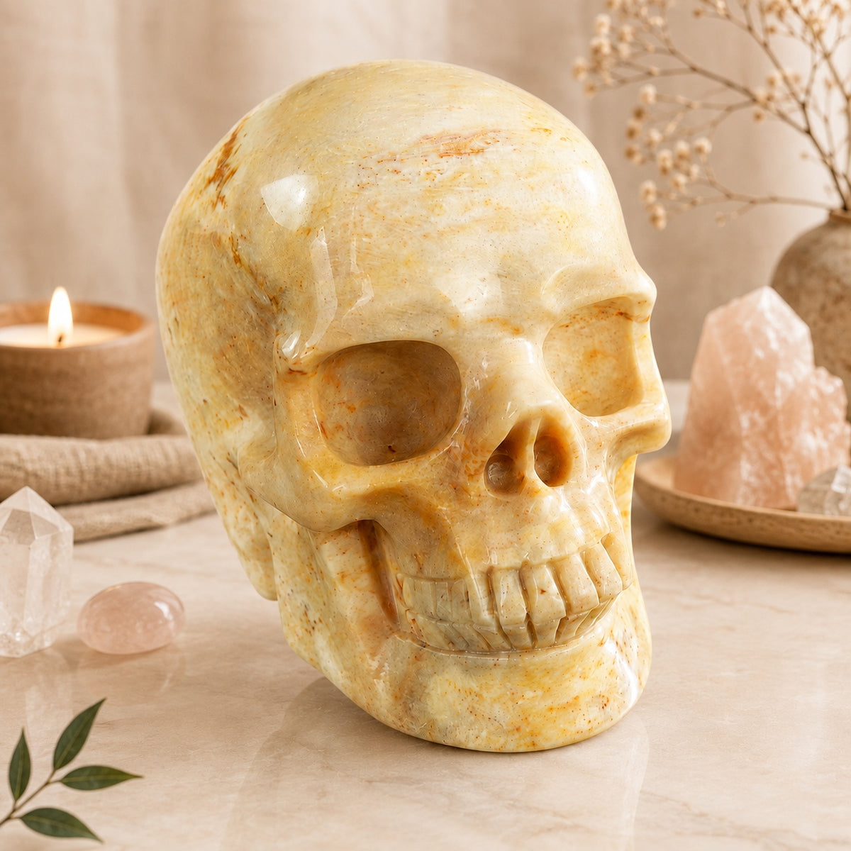 3-inch Coral Fossil Skull