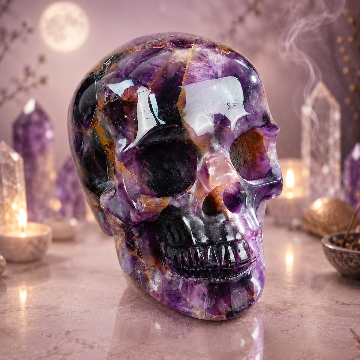4.5-inch Dreamy Amethyst Skull