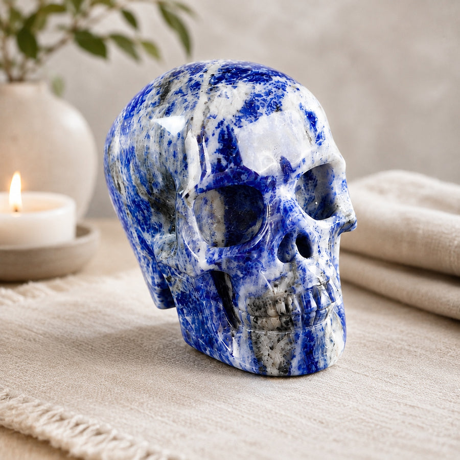 3-Zoll-Sodalith-Totenkopf
