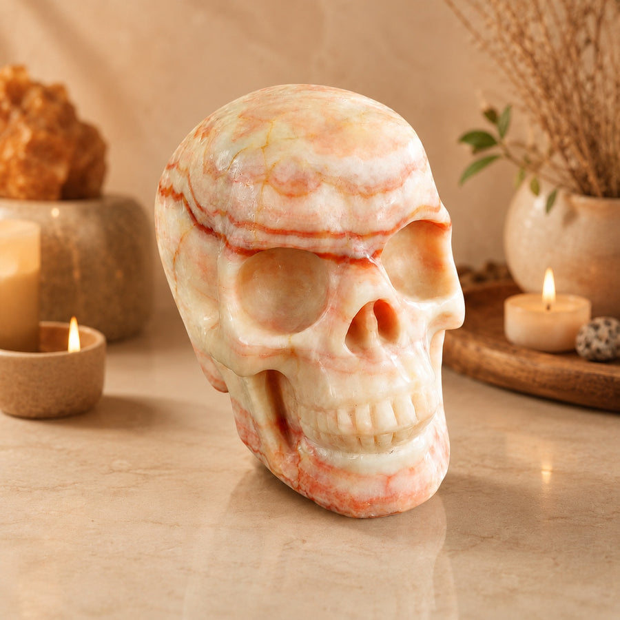 4.5-inch Zebra Jasper Skull