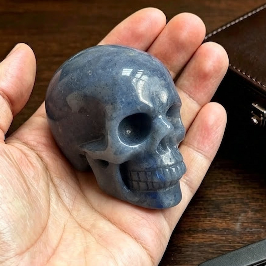 2 Inch Blue Aventurine Crystal Skull – Skull — view 1