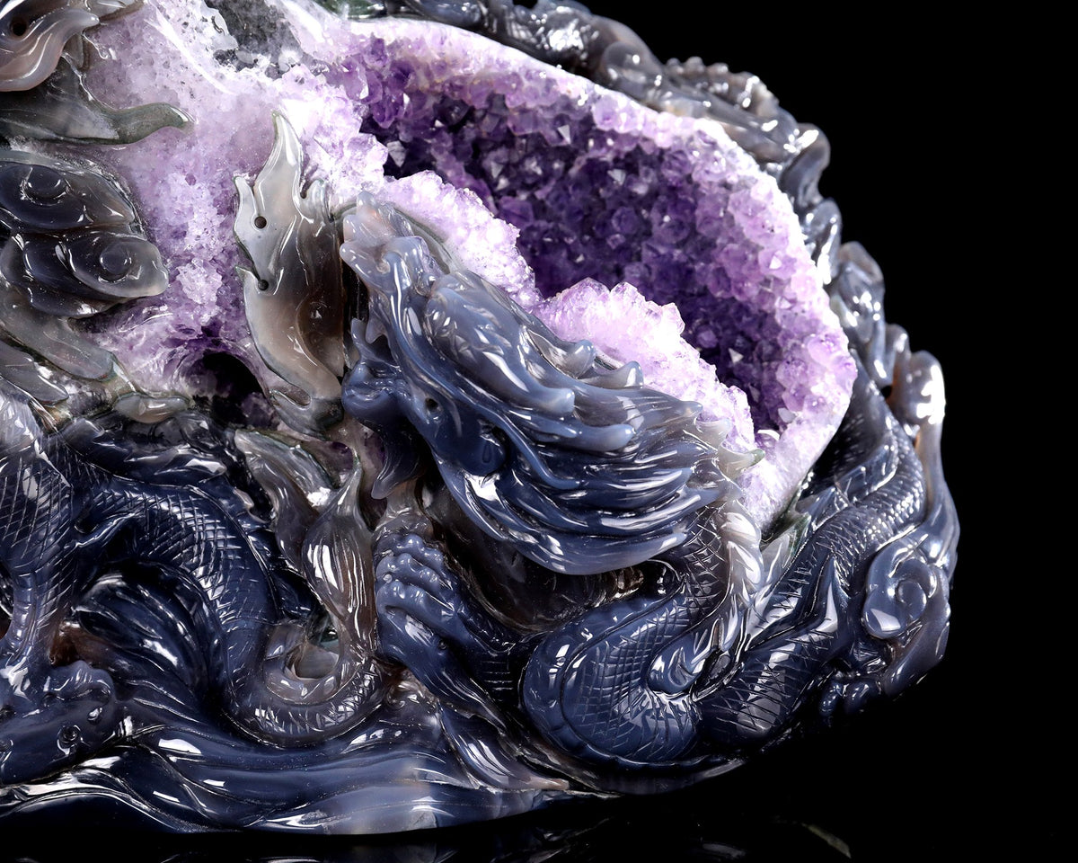 Amethyst Dragon Realm Geode