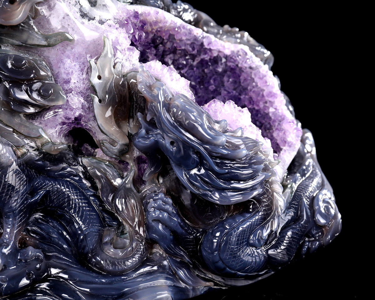 Amethyst Dragon Realm Geode