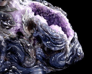 Amethyst Dragon Realm Geode