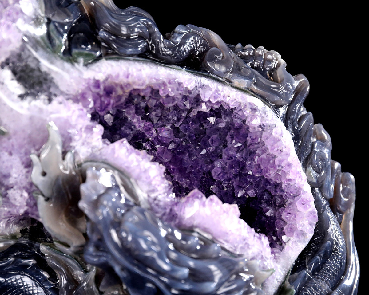 Amethyst Dragon Realm Geode