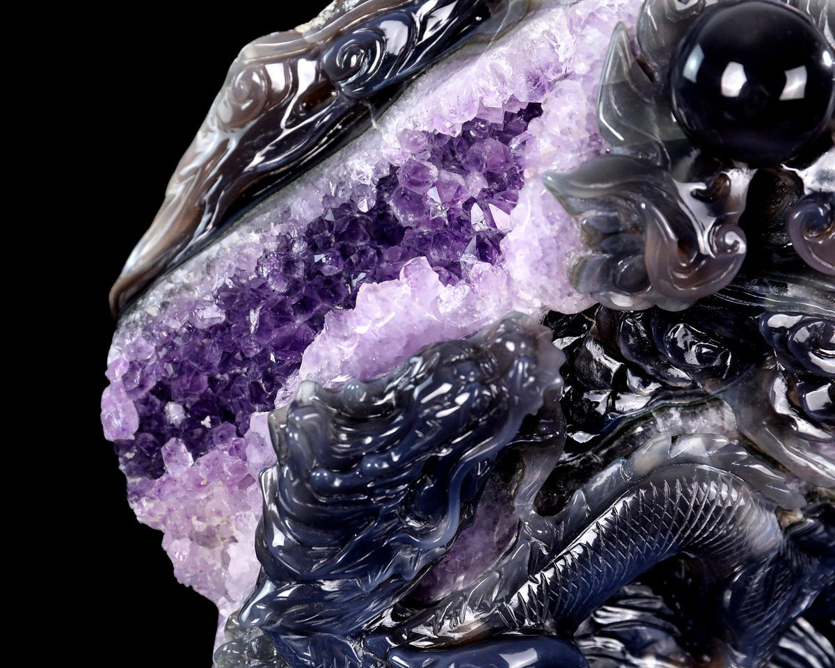 Amethyst Dragon Realm Geode