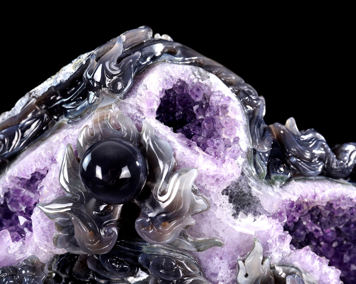 Amethyst Dragon Realm Geode