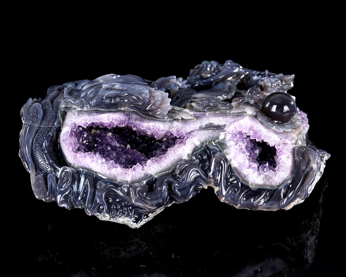 Amethyst Dragon Realm Geode