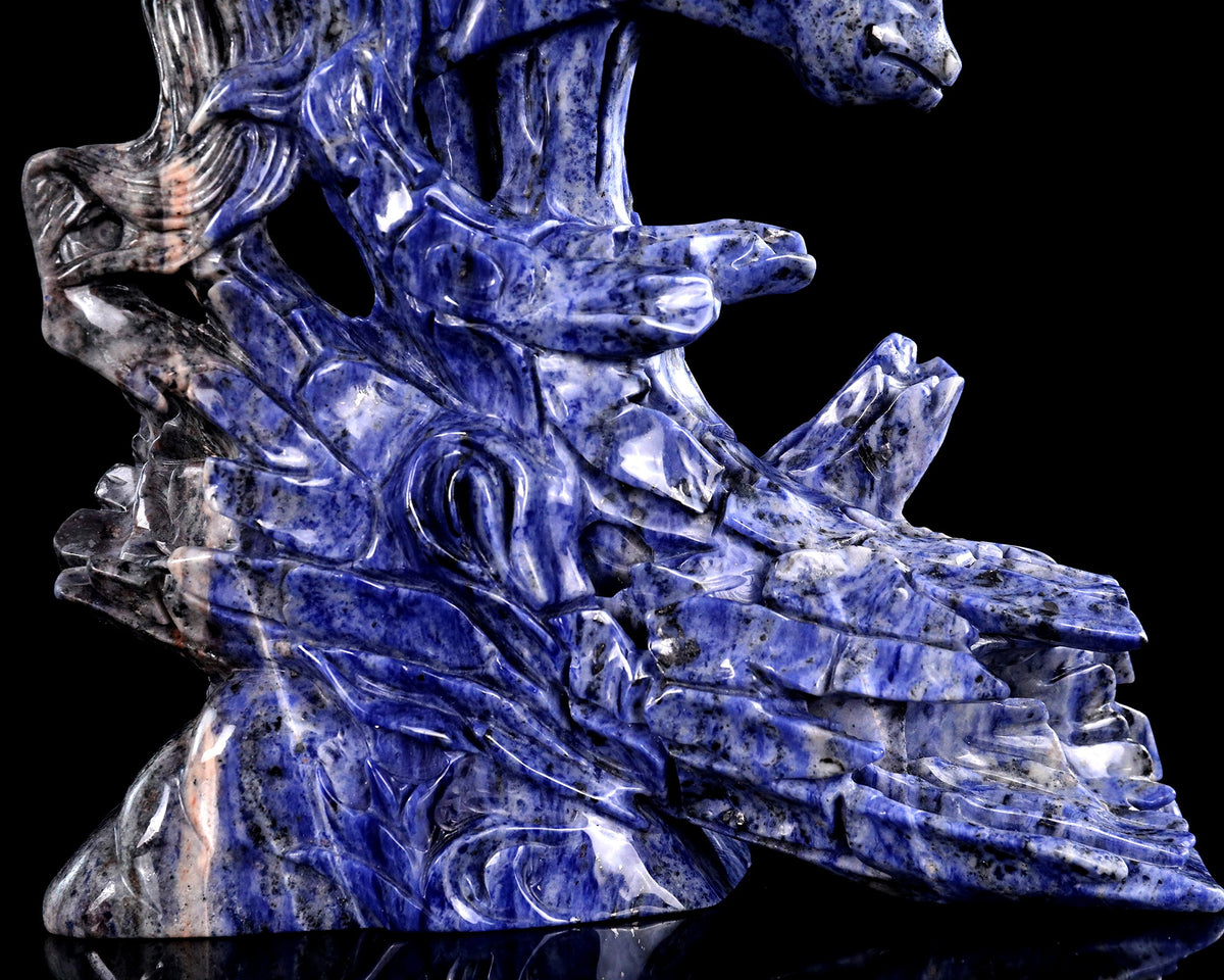 Sodalite Horse Head & Tree Stump