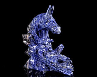 Sodalite Horse Head & Tree Stump