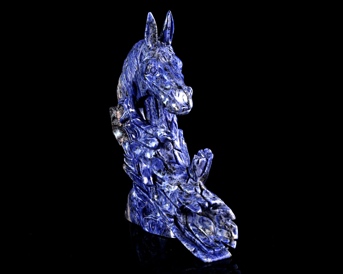 Sodalite Horse Head & Tree Stump