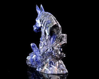 Sodalite Horse Head & Tree Stump