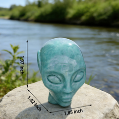 2 Inch Amazonite Alien Crystal Skull – Skull — view 2