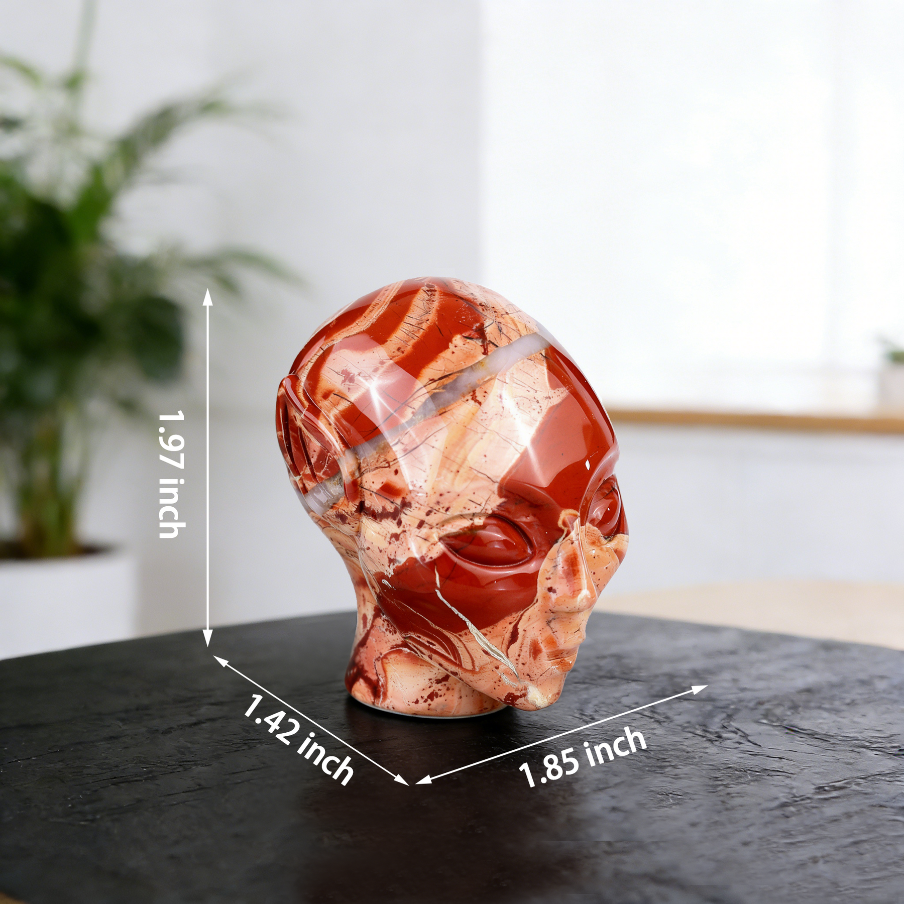 2 Inch Red Jasper Alien Crystal Skull – Skull — view 2