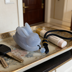 Blue Chalcedony Rabbit Fidget – Stress Relief — view 1