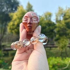 2 Inch Red Jasper Alien Crystal Skull – Skull — view 1