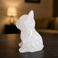 Angola Quartz Puppy Carving – Animal Sculpture — view 3