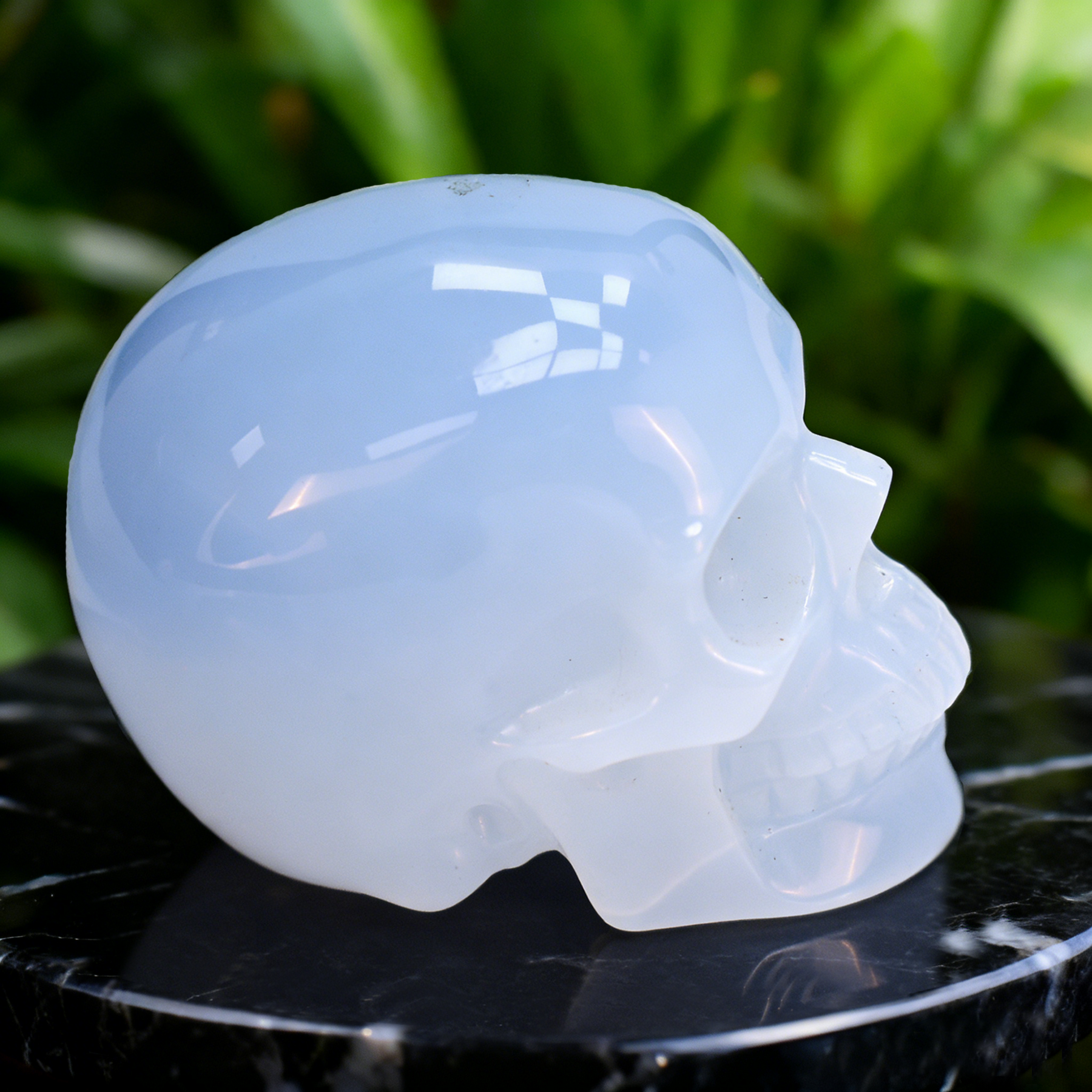 3 Inch Blue Chalcedony Crystal Skull — view 4