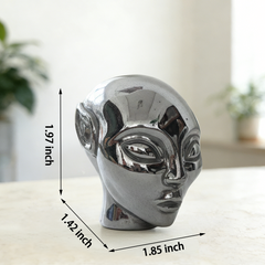 2 Inch Tektite Alien Crystal Skull – Mini Stone Skull — view 2