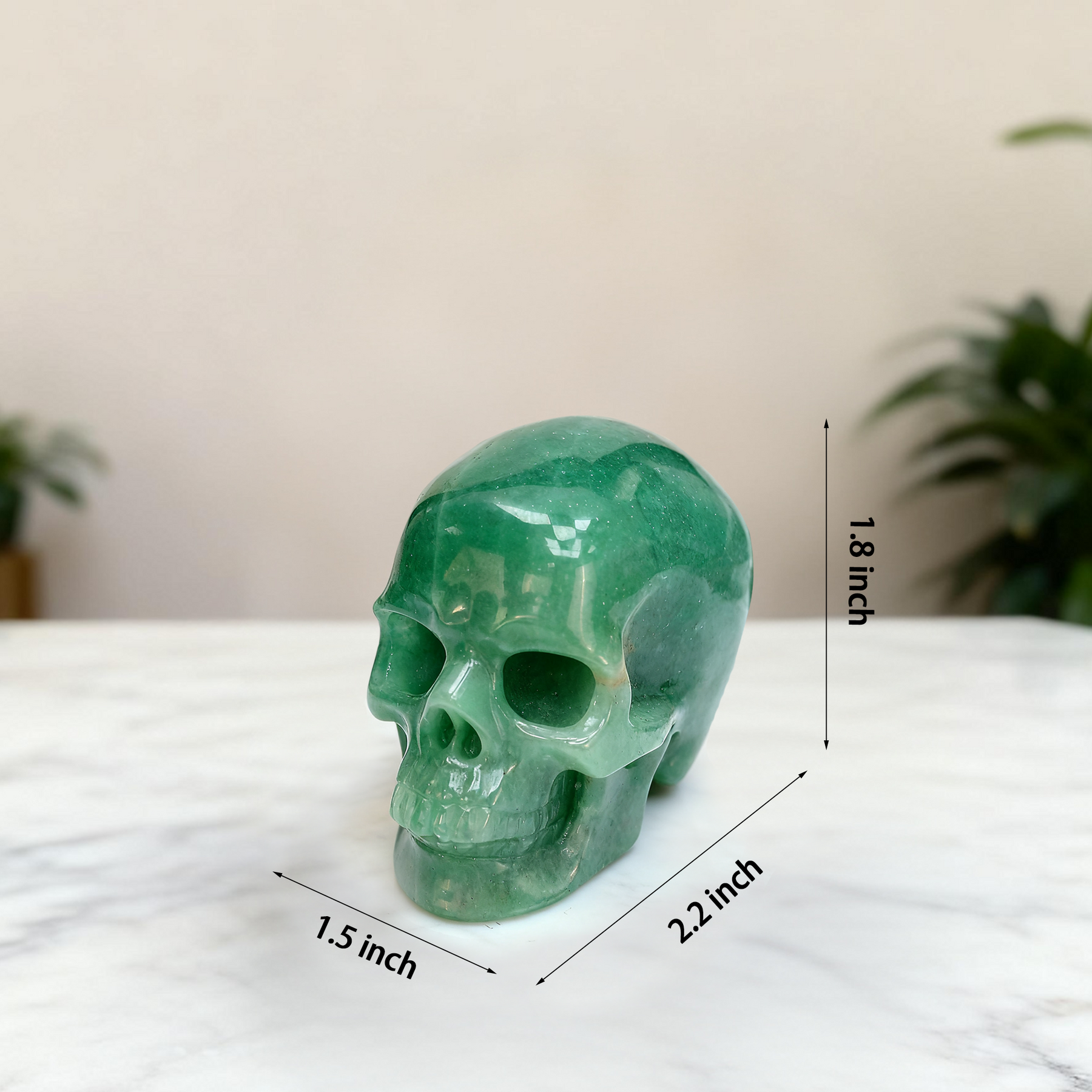 2 Inch Green Aventurine Crystal Skull – Skull — view 2