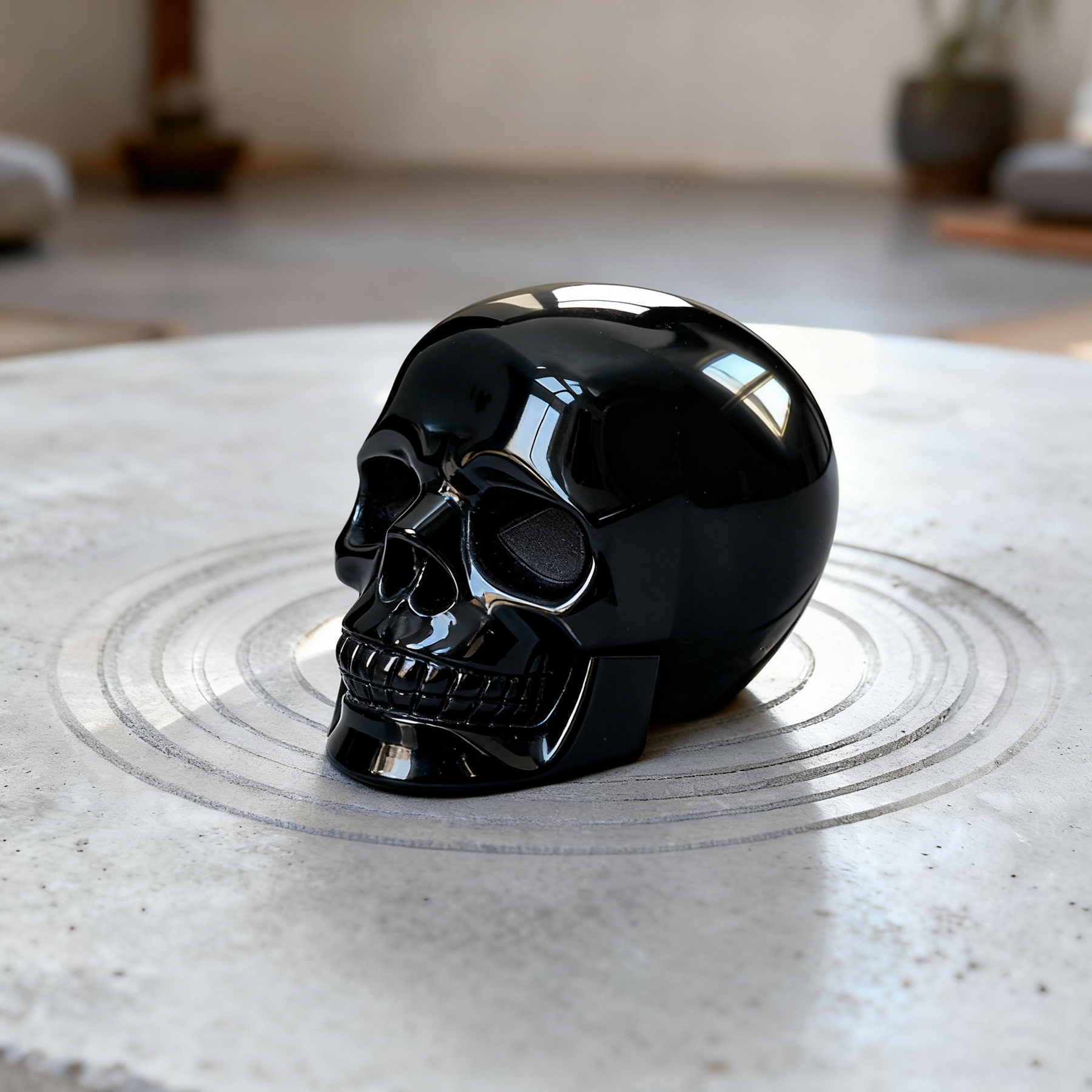 4.5 Inch Obsidian Crystal Skull – Protection Stone — view 7