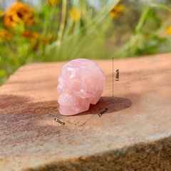 2 Inch Rose Quartz Crystal Skull – Mini — view 2