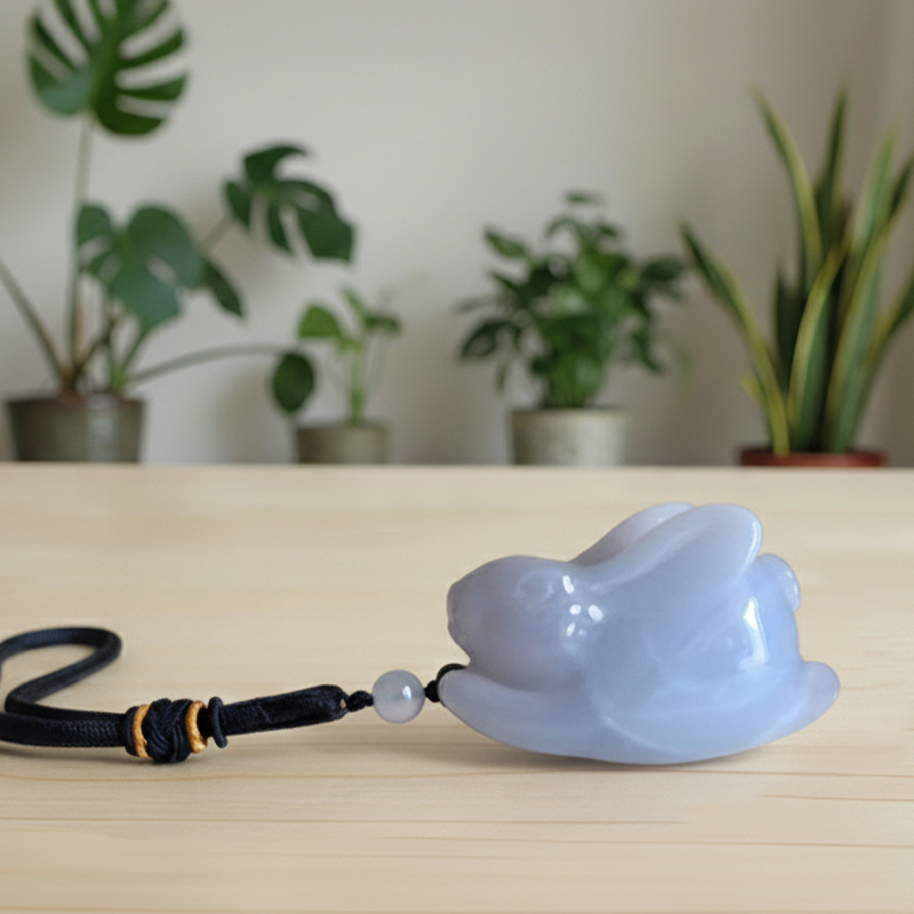 Blue Chalcedony Rabbit Fidget – Stress Relief — view 4