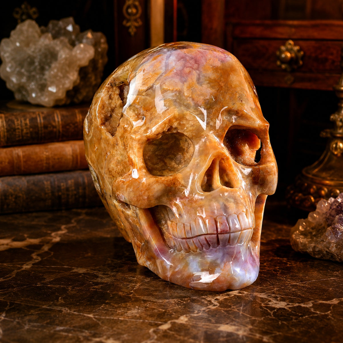 Chalcedon Jaspis Totenkopf