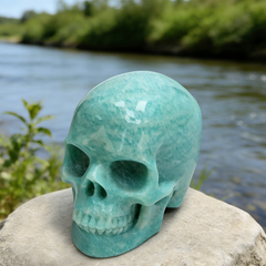 2 Inch Amazonite Crystal Skull – Mini Stone — view 4