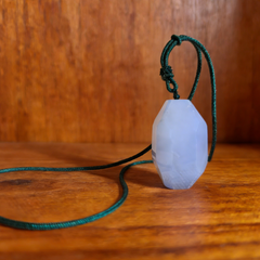 Blue Chalcedony Polyhedron Fidget Pendant – Charm — view 4