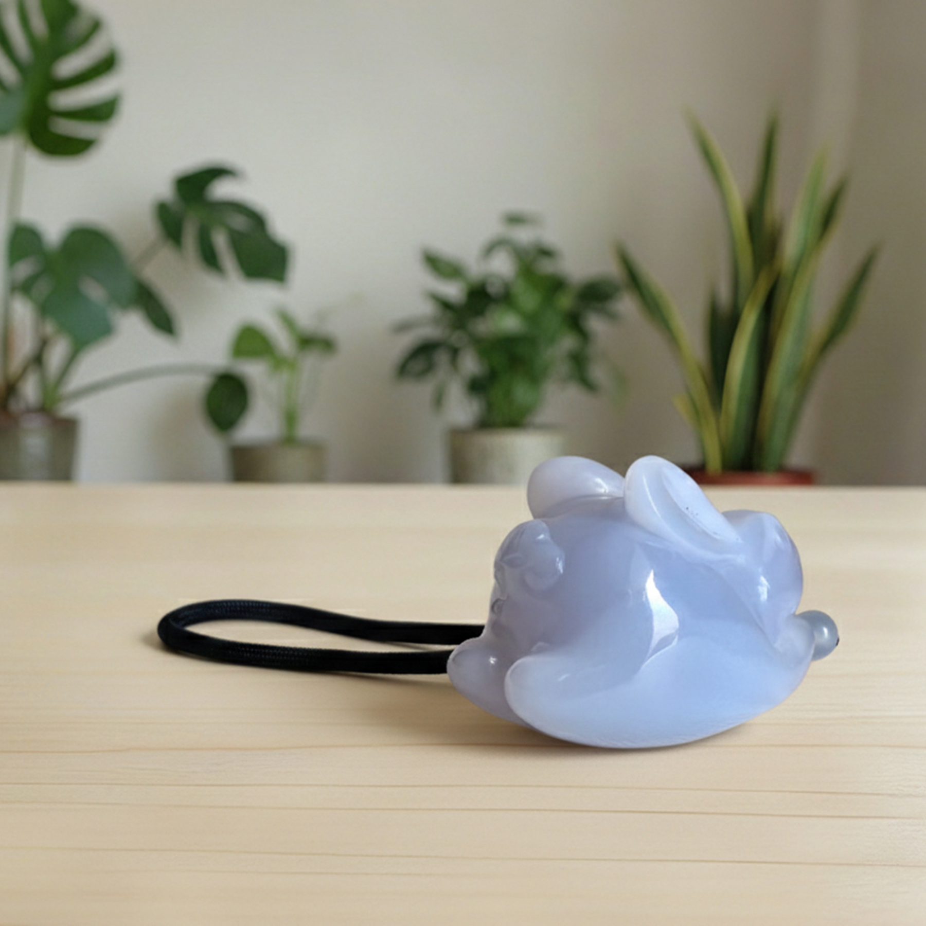 Blue Chalcedony Rabbit Fidget – Stress Relief — view 5