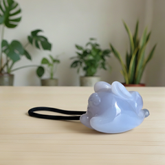 Blue Chalcedony Rabbit Fidget – Stress Relief — view 5