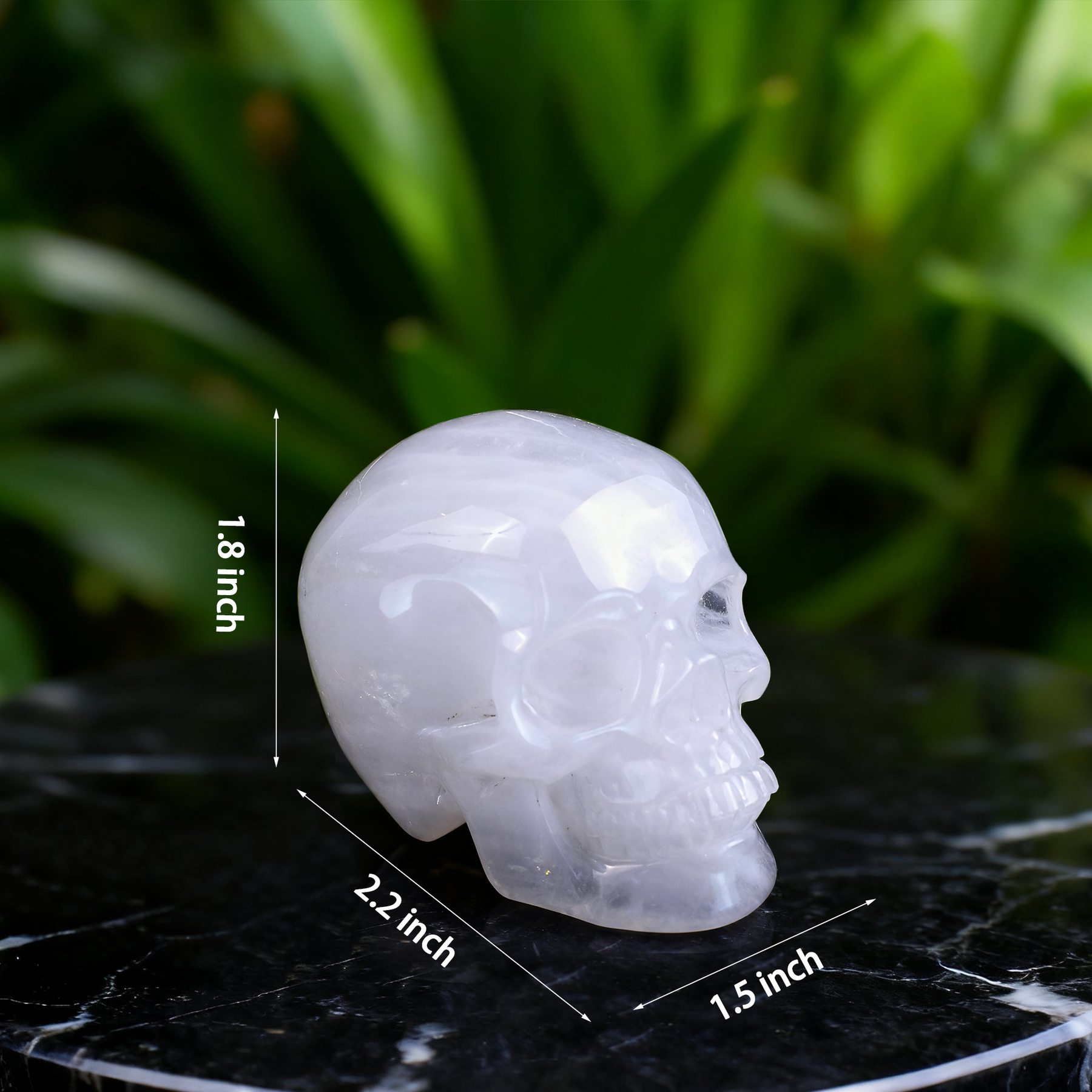 2 Inch Angola Quartz Crystal Skull – Mini — view 2