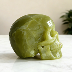 2 Inch Serpentine Crystal Skull – Mini Stone — view 8