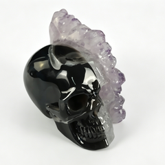 5 inch Amethyst Cluster Skull — view 4