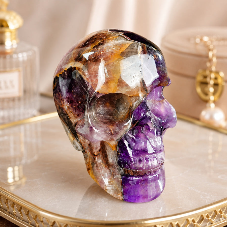2,2 Zoll Amethyst Totenkopf