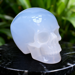 3 Inch Blue Chalcedony Crystal Skull — view 3