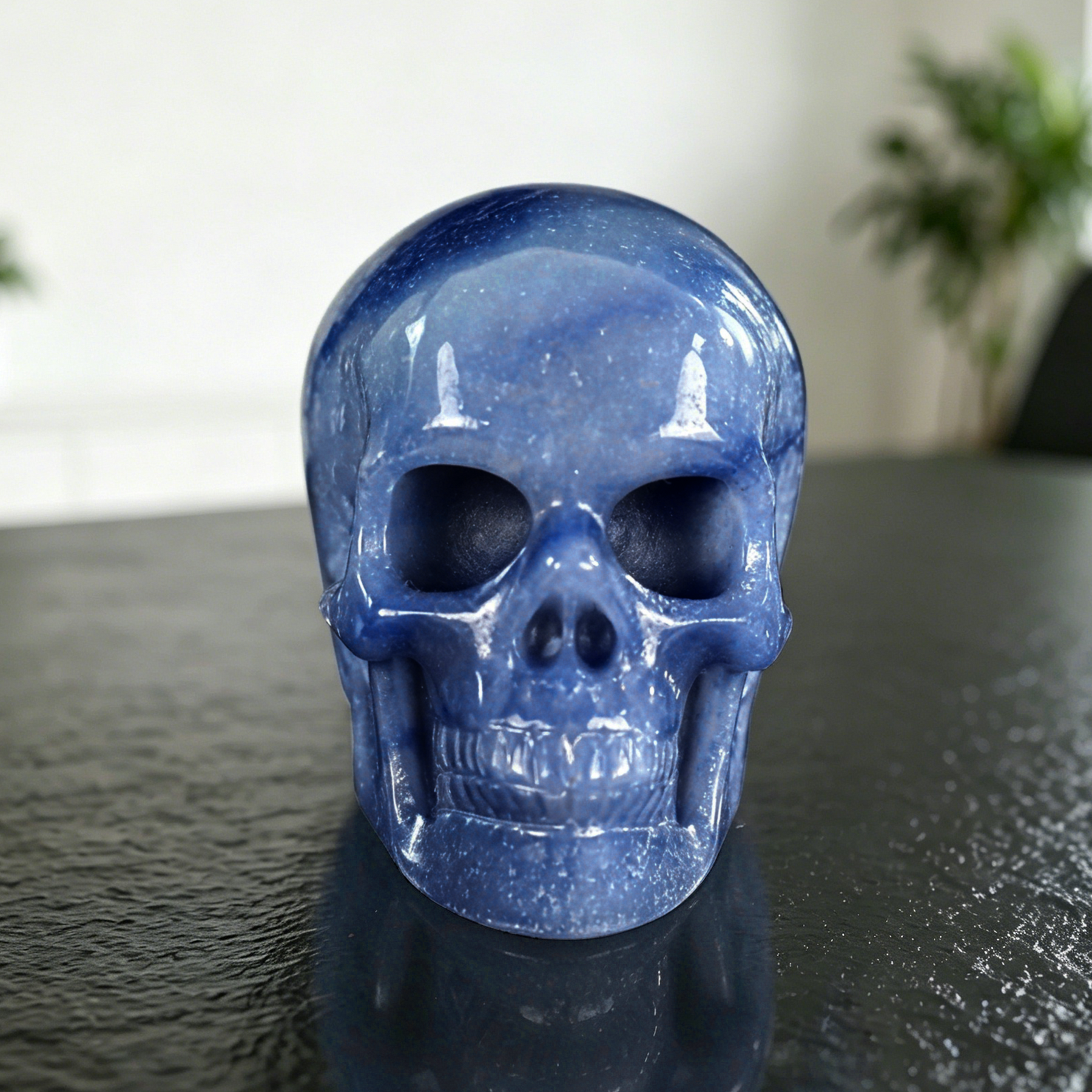4.5 Inch Blue Aventurine Crystal Skull — view 8