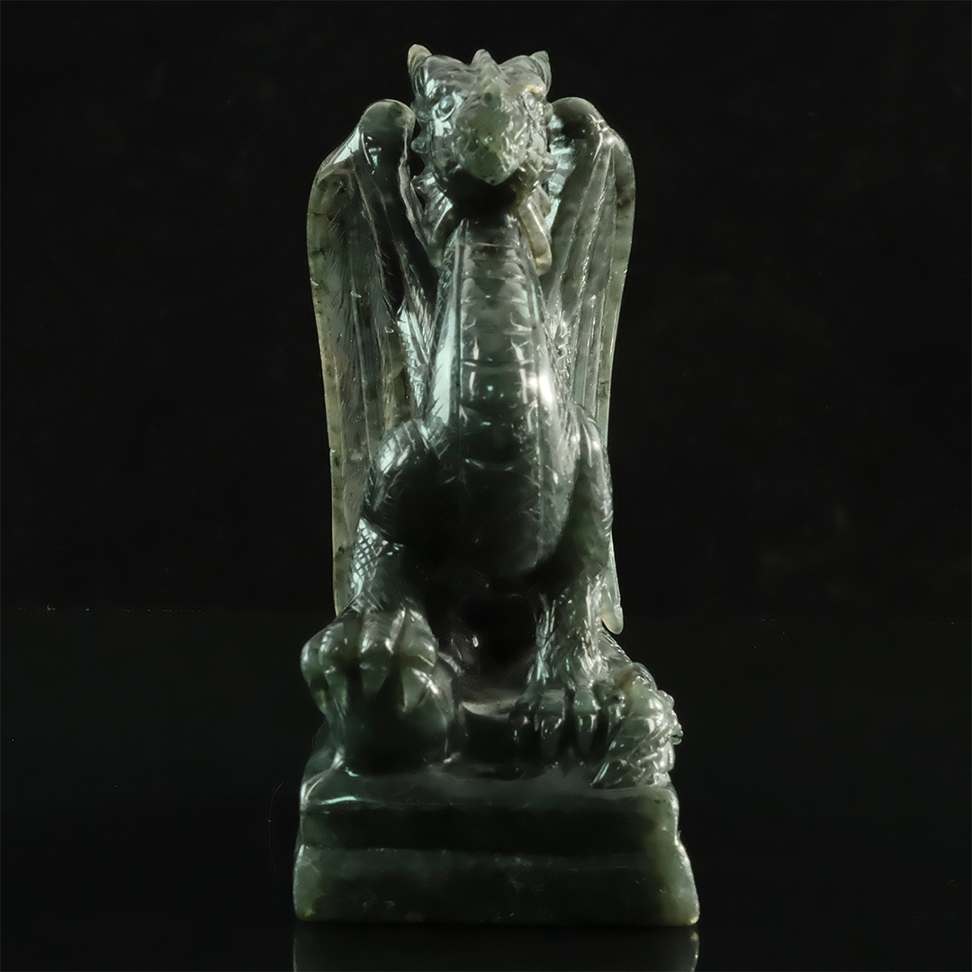 Labradorite Winged Dragon - Sculpture — view 8