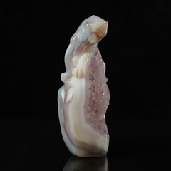 Pale Amethyst Cluster Tiger Carving - Sculpture — view 6