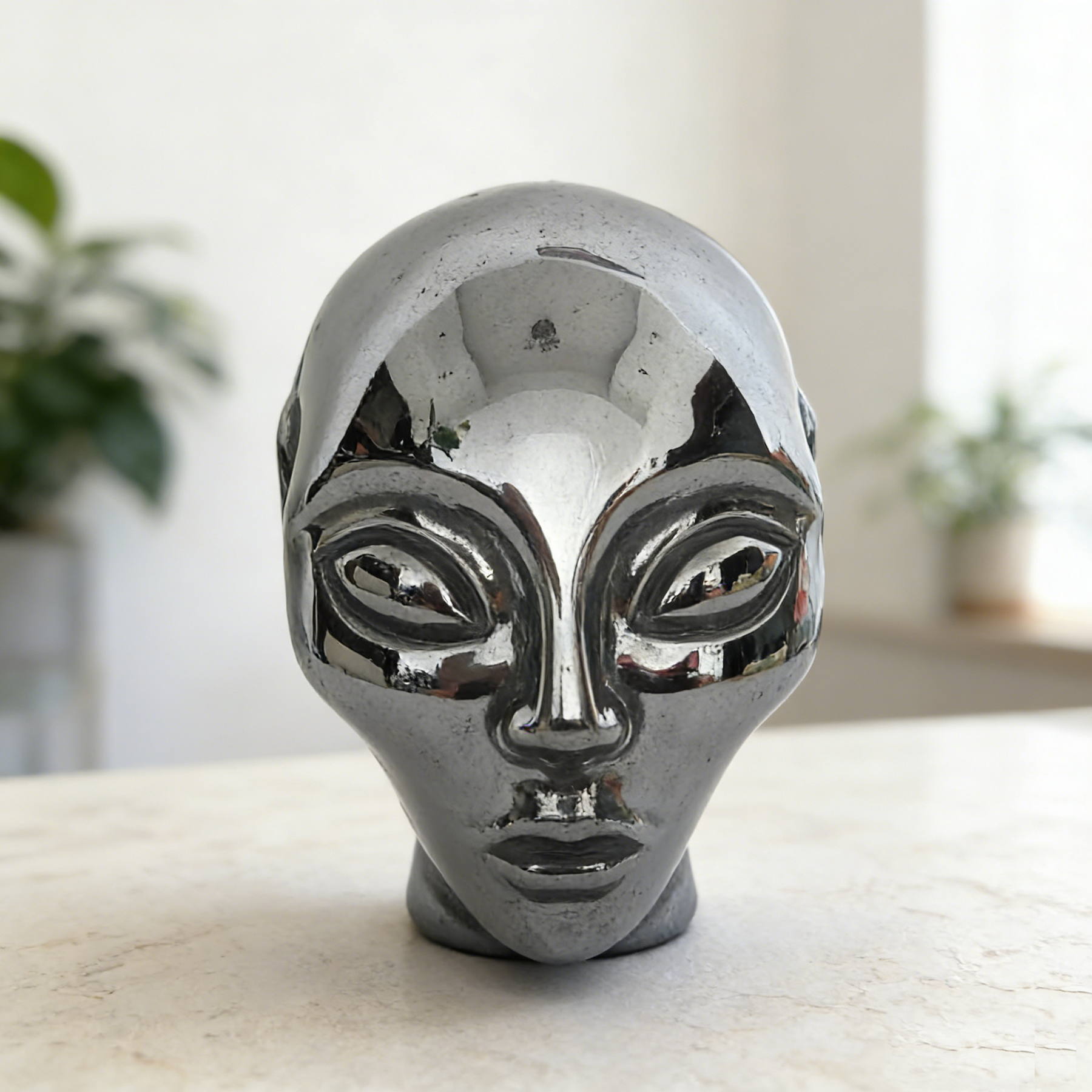 3 Inch Tektite Alien Crystal Skull – Natural Meteorite Stone — view 8