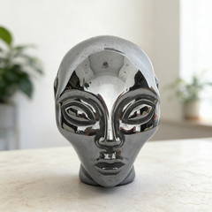 3 Inch Tektite Alien Crystal Skull – Natural Meteorite Stone — view 8